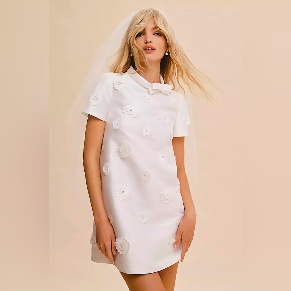 VIKTOR & ROLF for BHLDN Tansy Floral Short-Sleeve Mini Dress